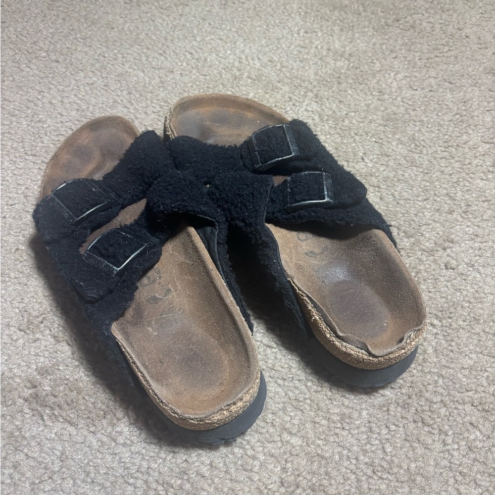 Birkenstock Papilio sherpa sandals women’s size 36/6 - Picture 2 of 4